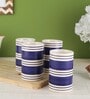 Indigo 200ml Blue & White (Set of 4) Ceramic Everyday Glass