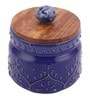 Indigo Ceramic Storage Jar