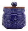 Indigo Ceramic Storage Jar
