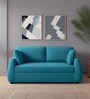 By Mintwud from Pepperfry Indigo Fabric 2 Seater Sofa In Blue Colour