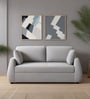 By Mintwud from Pepperfry Indigo Fabric 2 Seater Sofa In Royal Grey Colour