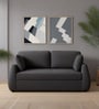 By Mintwud from Pepperfry Indigo Fabric 2 Seater Sofa In Titanium Grey Colour