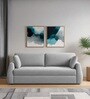 By Mintwud from Pepperfry Indigo Fabric 3 Seater Sofa In Royal Grey Colour