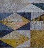 Indigo Geometric Polyester 4' X 6' Machine Made Carpet