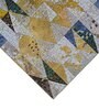 Indigo Geometric Polyester 4' X 6' Machine Made Carpet