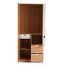 Indio 2 Door Wardrobe In Urban Teak Finish With Mirror & Drawers