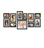Black Synthetic Wood Isabella Indivisual (Set Of 11) Wall Hanging Collage Photo Frames