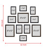 Brown Synthetic Wood Valentina Indivisual (Set Of 11) Wall Hanging Collage Photo Frames