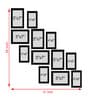 Black Synthetic Wood Evelyn Indivisual (Set Of 12)) Wall Hanging Collage Photo Frames