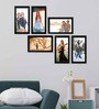 Black Synthetic Wood Gianna Indivisual (Set Of 6) Wall Hanging Collage Photo Frames