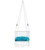 Indoor Fabric Swing in White & Navy Blue Colour