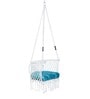 Indoor Fabric Swing in White & Navy Blue Colour