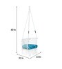 Indoor Fabric Swing in White & Navy Blue Colour