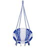 Indoor Fabric Swing in Blue & White Colour
