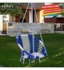 Indoor Fabric Swing in Blue & White Colour