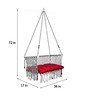 Indoor Fabric Swing in White & Black Colour