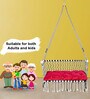 Indoor Fabric Swing in White & Black Colour