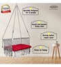 Indoor Fabric Swing in White & Black Colour
