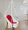 Square shape Indoor Fabric Swing in White Colour