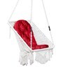 Square shape Indoor Fabric Swing in White Colour