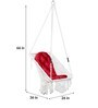 Square shape Indoor Fabric Swing in White Colour