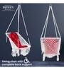 Square shape Indoor Fabric Swing in White Colour