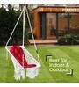 Square shape Indoor Fabric Swing in White Colour