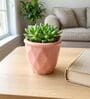 Pink Ceramic 4-Inch Flower Pot
