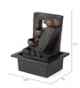 Black Resin Indoor Water Fountain with Led Light
