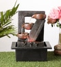 Black Resin Indoor Water Fountain with Led Light
