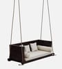Indore Solid Wood Swing In Dark Walnut Finish