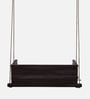 Indore Solid Wood Swing In Dark Walnut Finish