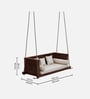 Indore Solid Wood Swing In Dark Walnut Finish