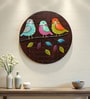 Hand Painted Indra Birds On Wooden Panel