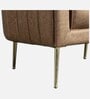 Indra Suede Barrel Chair In Tan Colour
