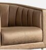 Indra Suede Barrel Chair In Tan Colour