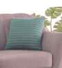 Indus Blue Shell 100% Cotton 18X18 Inches Knitted Cushion Cover With Filler