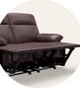 Indus Leatherette 2 Seater Recliner In Burgandy Colour