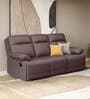 Indus Leatherette 3 Seater Recliner In Burgandy Colour