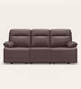 Indus Leatherette 3 Seater Recliner In Burgandy Colour