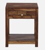 Indus Sheesham Wood Bedside Table In Provincial Teak Finish