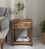 Indus Sheesham Wood Bedside Table In Provincial Teak Finish