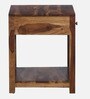 Indus Sheesham Wood Bedside Table In Provincial Teak Finish