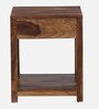 Indus Sheesham Wood Bedside Table In Provincial Teak Finish