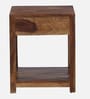 Indus Sheesham Wood Bedside Table In Provincial Teak Finish