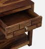 Indus Sheesham Wood Bedside Table In Provincial Teak Finish