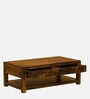 Indus Sheesham Wood Coffee Table In Rustic Teak Finish
