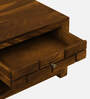 Indus Sheesham Wood Coffee Table In Rustic Teak Finish
