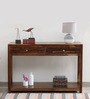 Indus Sheesham Wood Console Table In Provincial Teak Finish