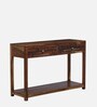 Indus Sheesham Wood Console Table In Provincial Teak Finish